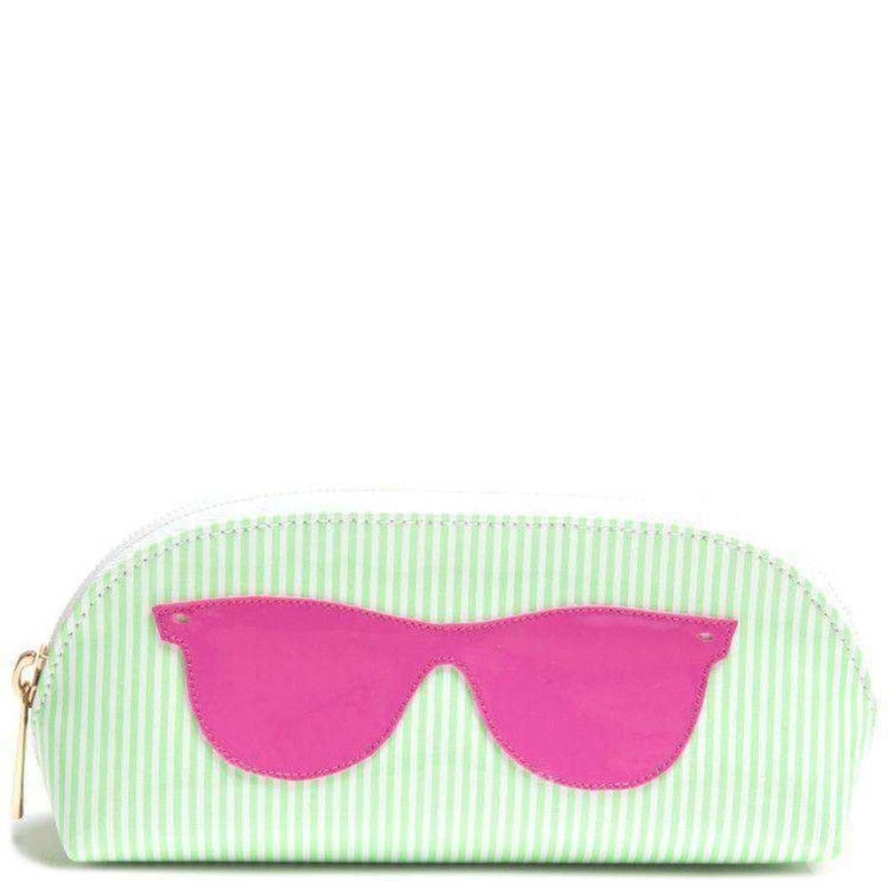 Lolo Bag Green and Pink Sunglasses Cosmetic Bag NWT